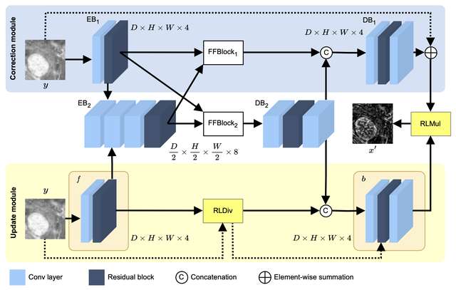 LUCYD - A Feature-Driven Richardson-Lucy Deconvolution Network Image