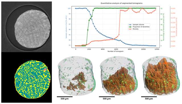 Tomoscopic AlGe10 Dendrite Segmentation Dataset and Model Weights Image